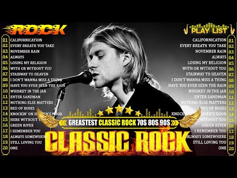 Classic Rock Songs 70s 80s 90s Full Album 🎶 Nirvana, Guns N' Roses, AC/DC, Bon Jovi, Metallica, U2