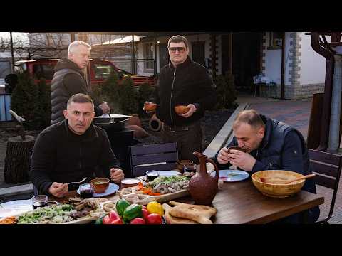 Cooking a DISH of steppe peoples "BESHBARMAK".