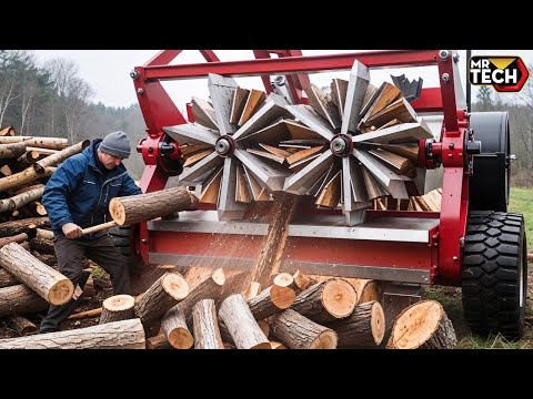 25 Mind-Blowing Firewood Processing Machines in Action! | Homemade Modern Chainsaw Machines #16