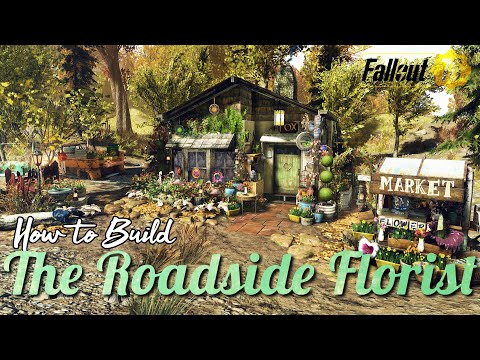 The Roadside Florist in Burning Springs CAMP Build Showcase & How to Build Tutorial 4K #fallout76