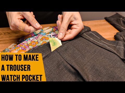 How To Make a Trouser Watch Pocket Full Tutorial