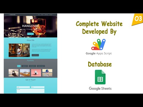Website tutorial by Google App Script (Part-3: Code.gs + Html + CSS + JavaScript)
