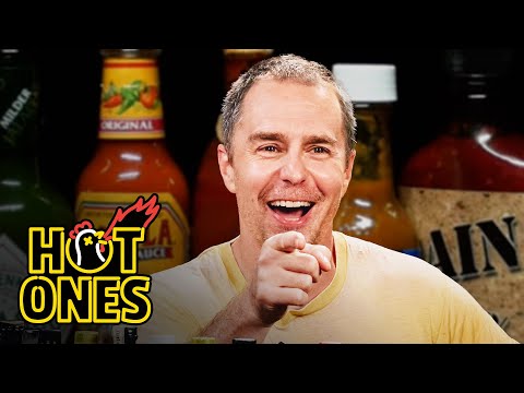 Sam Rockwell Monologues His Pain While Eating Spicy Wings | Hot Ones