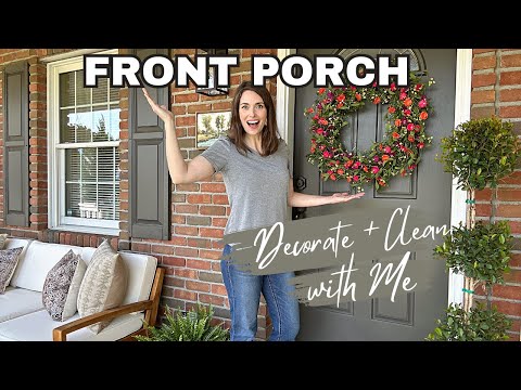 SMALL FRONT PORCH MAKEOVER | OUTDOOR DECORATING IDEAS | PORCH DECOR 2023