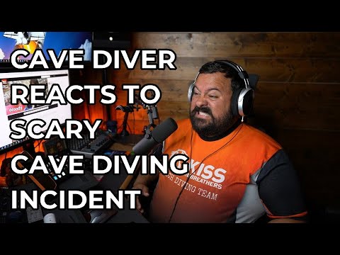 CAVE DIVER REACTS TO SCARY CAVE DIVING INCIDENT