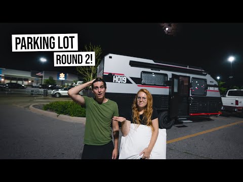 Overnight RV Camping at a WALMART Parking Lot! - Super Sketchy 👀