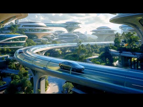 Sci-Fi Future City 4K | Next-Gen AI Design & Autonomous Air Transport – AIDoALL