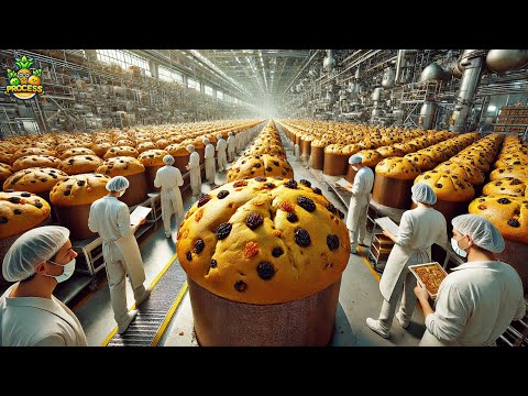 Panettone Bread MEGA Factory: Processing Thousands of Loaves with Modern Technology