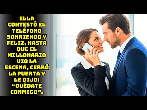 SONRIÓ AL ATENDER EL TELÉFONO FRENTE AL JEFE, Y EL MILLONARIO CERRÓ LA PUERTA: “QUÉDATE”.