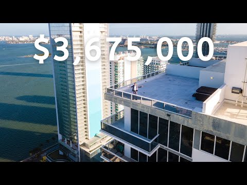 Touring a $3,675,000 Miami Penthouse with MASSIVE ROOFTOP TERRACE