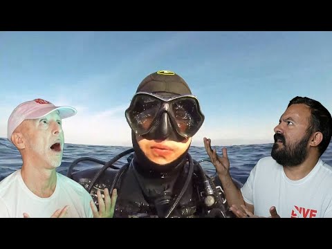 Divers React to INSANE solo deep dive on air
