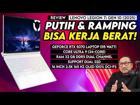 Laptop Kencang yg Putih & Cantik: Review Lenovo Legion 7i Gen 10 (2025)