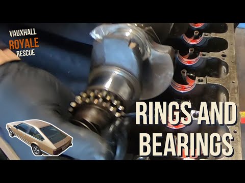 Engine Rebuild: Installing Piston Rings & Bearings | Crankshaft Spins, Eventualy!