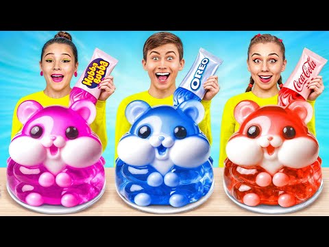 تناول طعام ملون واحد فقط لتحدي 24 ساعة | Olala