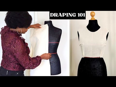 Basic Bodice Pattern Draping in 5minutes | Pattern Draping 101 | Learn Pattern Draping