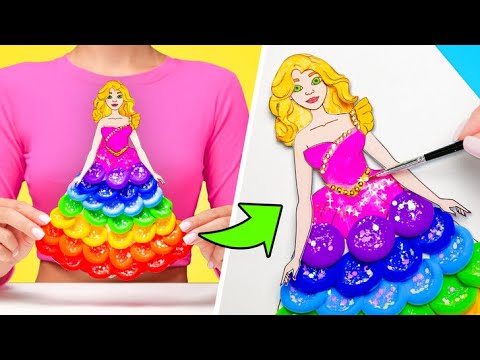 👗 Ultimate Dress-Making Showdown! Sam & Sue Craft Paper Outfits ✨