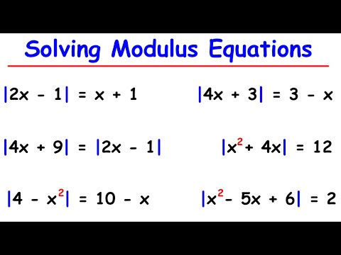 How to Solve Modulus Equations Easily | Math  Tutorial
