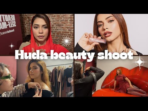 HUDA BEAUTY lip stain shoot was so much fun ! 🌸💗