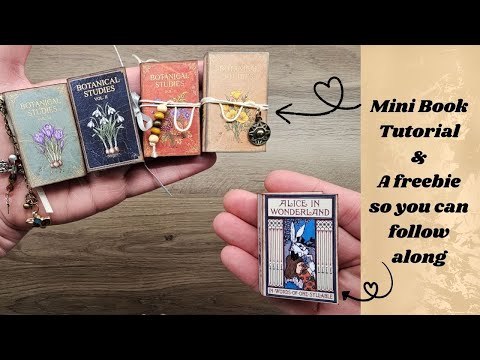 Miniature Book Tutorial with Free Vintage Printable