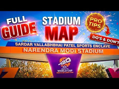 Narendra Modi Stadium Full Guide 2026 🏟️ | Gate Entry, Map, Do’s & Don’ts + Pro Tips 