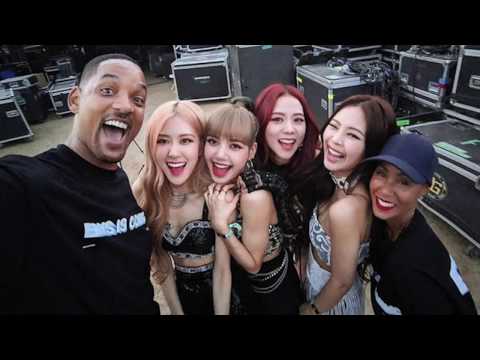 celebrities meeting blackpink