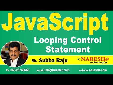 Looping Control Statement | JavaScript Tutorial | Mr. Subba Raju