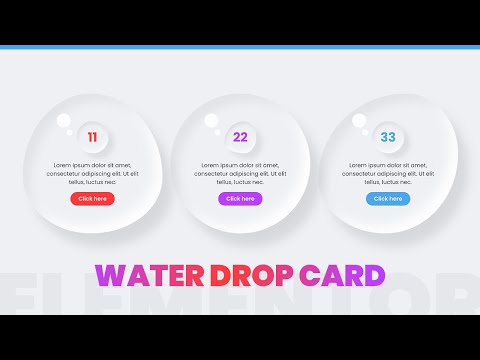 Elementor Water Drop Card Hover Effect | WordPress Elementor Pro Tutorial | Elementor Tips & Tricks