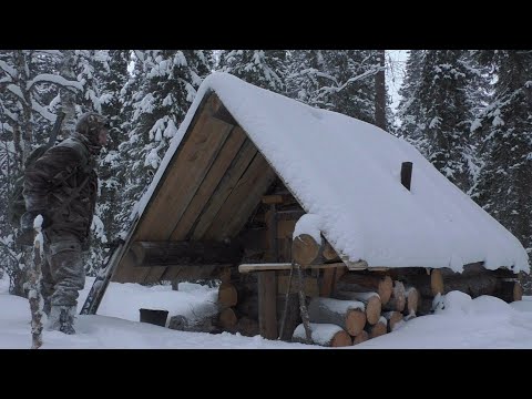 A trip to the wood grouse's hut. The snowmobile is moping. Tungus 600.