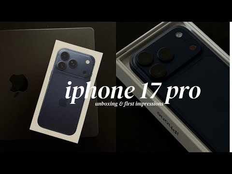 Getting the new Iphone 17 pro: unboxing & first impressions 💙🎧