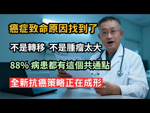 癌症真正致命的原因找到了：不是轉移、不是腫瘤太大，而是 88% 病患都有的『關鍵共通點』。真正致命的，竟然是一條被忽略的『血管入口』。為什麼有些人全身轉移還能活更久？答案就在血液裡的那場『結團風暴』。