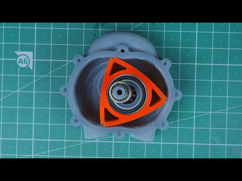Compressed Air Triangular Engine - Wankel Rotary (3D Printed)