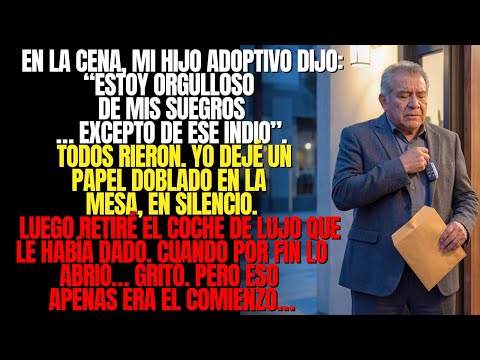 En la cena, mi hijo dijo: Estoy orgulloso de mis suegros… excepto de ese indio. Todos rieron. Yo…