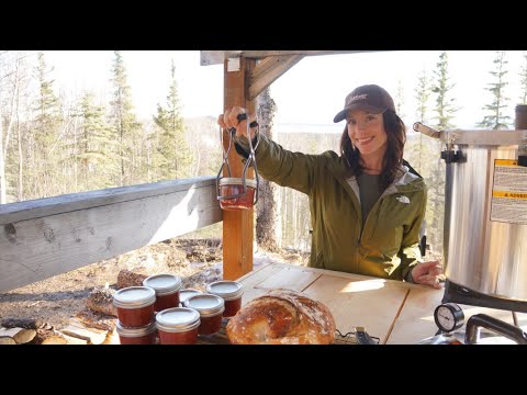 What Breakfast Looks Like 100 Miles From Town: Canning Jam & Sourdough From Scratch | Remote Alaska