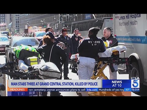 Man stabs 3 people at Grand Central Station in NYC, police shoot and kill suspect
