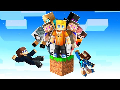 Я Закрыл 10 ПОПУЛЯРНЫХ ЮТУБЕРОВ на ОДНОМ БЛОКЕ в Майнкрафт…