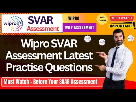 🔥 Wipro WILP SVAR Assessment Questions | Actual Practice Questions, Live Test | Wipro Hiring Drive