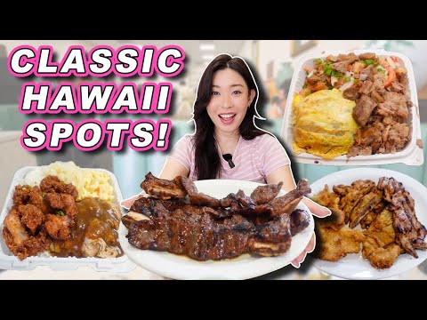 OLD SCHOOL EATERIES IN HAWAII || Plate Lunch, Poke, Burgers and More!