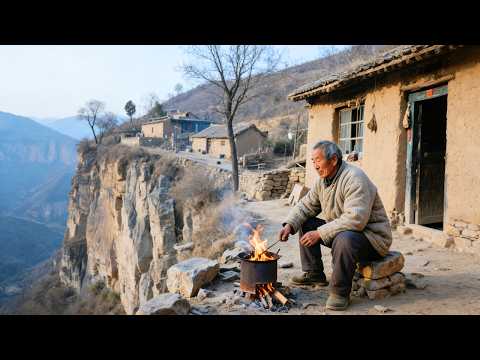 徒步2小时深入古村,山中到处都是石头资源匮乏,59岁单身大叔留在村中生活!【乡村阿泰】