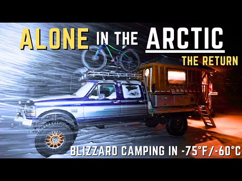 The Scariest Part of the 2,000 Mile Drive to the Arctic Ocean |  Alaskan Blizzard Camping in -75F