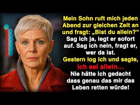 Mein Sohn ruft mich jeden Abend an und fragt, ob ich allein bin. Gestern log ich – das rettete mich!