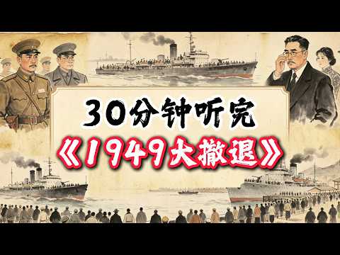 30分鐘一口氣聽懂《1949大撤退》:兩百萬人的生死狂奔,看透大時代洪流下的權力、裹挾與命運!#1949大撤退 #蔣介石撤退臺灣 #國民黨撤退臺灣 #國共內戰 #兩岸分治