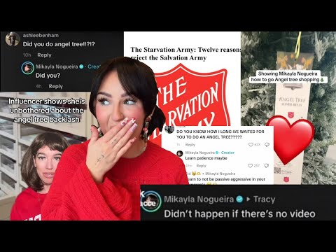 why are you mad because YOU didn't fulfill a promise-? mikayla nogueira angel tree