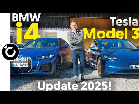 Tesla Model 3 vs BMW i4 2025 - Comparison of the all-wheel drive facelifts