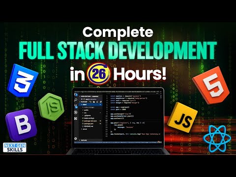 Full Stack "Web Development" Full Course - in 26 Hours | Learn Web Developer in 2025 with Projects