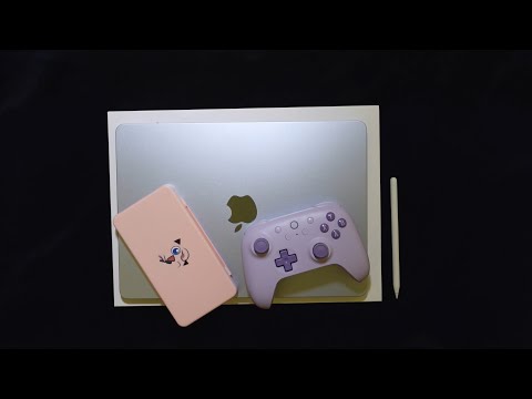 ASMR macbook air m4 sky blue unboxing 🎁☁️😴