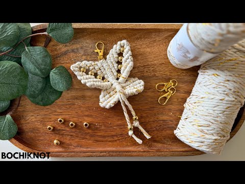 Knot a Gorgeous Macrame Butterfly Keychain with Beads – Step-by-Step Guide!