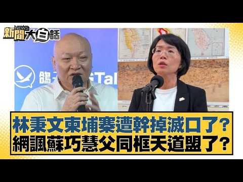 林秉文柬埔寨遭幹掉滅口了？網諷蘇巧慧父同框天道盟了？【#新聞大白話】20260324-1｜#葉元之 #李明賢 #陳揮文 @tvbstalk