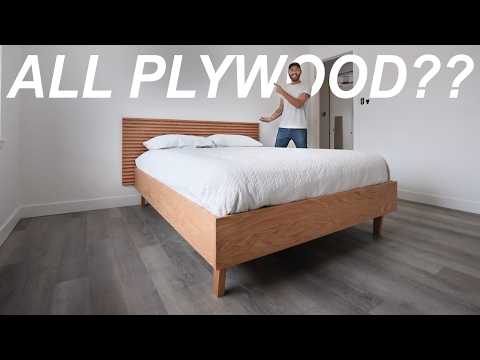 DIY "All-Plywood" Mid Century Modern Platform Bed