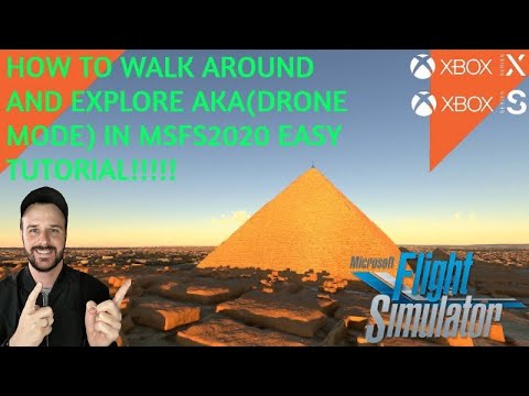 HOW TO WALK AROUND AND EXPLORE AKA (DRONE MODE) EASY TUTORIAL IN MICROSOFT FLIGHT SIMULATOR 2020!!!
