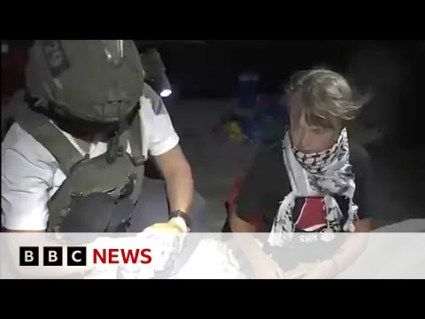 Israeli navy intercepts activist boats carrying aid to Gaza | BBC News